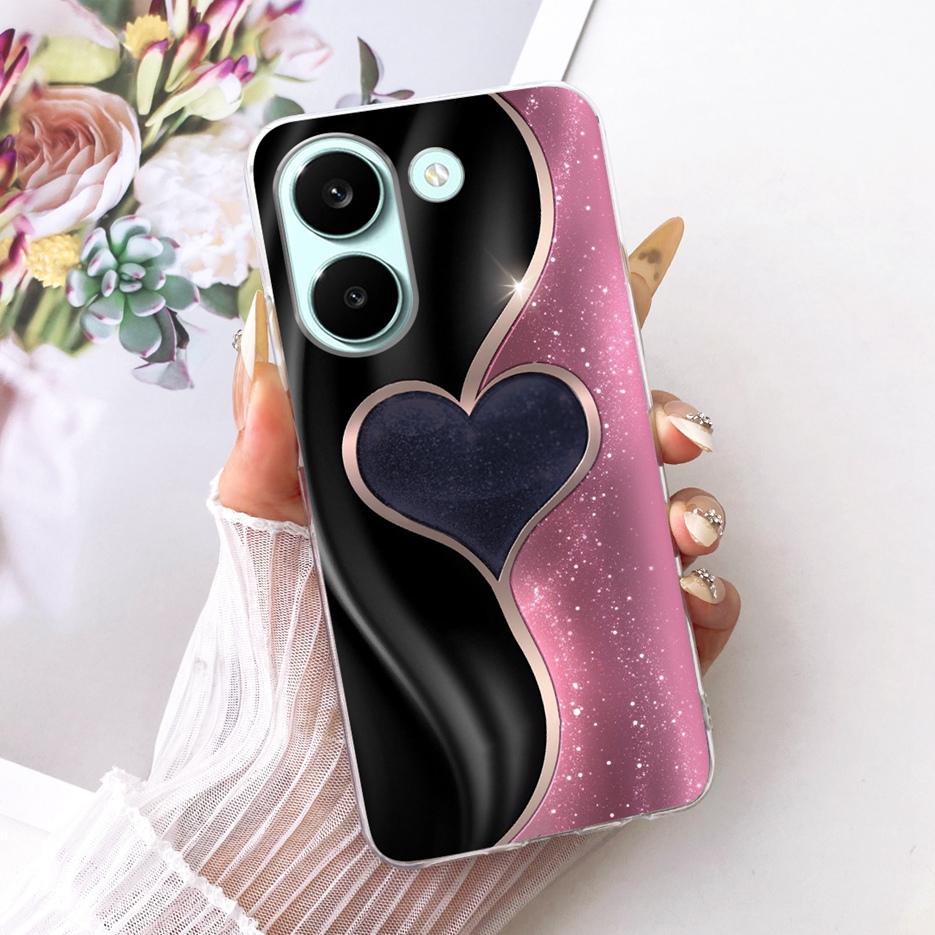 Чехол для Xiaomi Poco X8 Pro 5G Милый Чехол с Рисунком Сердечка Мягкий Тонкий Чехол для Телефона Для Xiaomi Poco X8 Pro Max PocoX8 Pro 5G