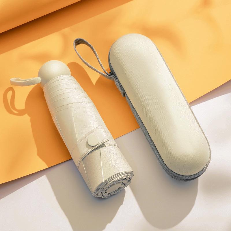 Скидка 50%: Компактный черный зонт с защитой от УФ-излучения для солнца и дождя