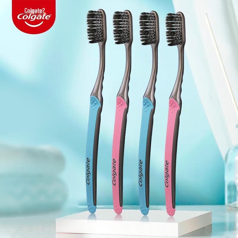 Colgate Slim Soft Charcoal Spiral Toothbrush, 10-Pack