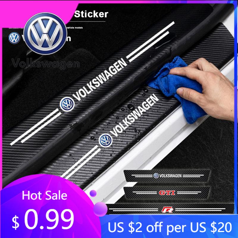 2026 Горячие Для Volkswagen VW 5 шт. Логотип Автомобиля Накладки на Пороги Защитные Наклейки от Царапин Для VW R-Line GTI Golf 6 7 Polo CC