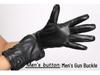 Men's Genuine Leather Cycling Gloves, Thick Velvet-Lined for Warmth, Winter Sheepskin Motorcycle Gloves