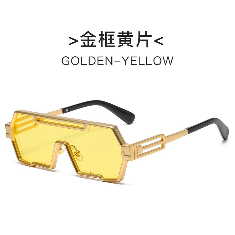 Мужские солнцезащитные очки в стиле панк, цельные женские солнцезащитные очки в стиле панк, большие квадратные очки в стиле ретро, большая оправа, солнцезащитные очки