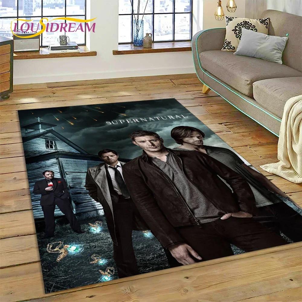 SPN Новейший Ковер с 3D-изображением Дина и Сэма из Сверхъестественного для Спальни, Гостиной, Дома, Декор для Дивана, Детская Игровая Большая Декоративная Напольный Коврик