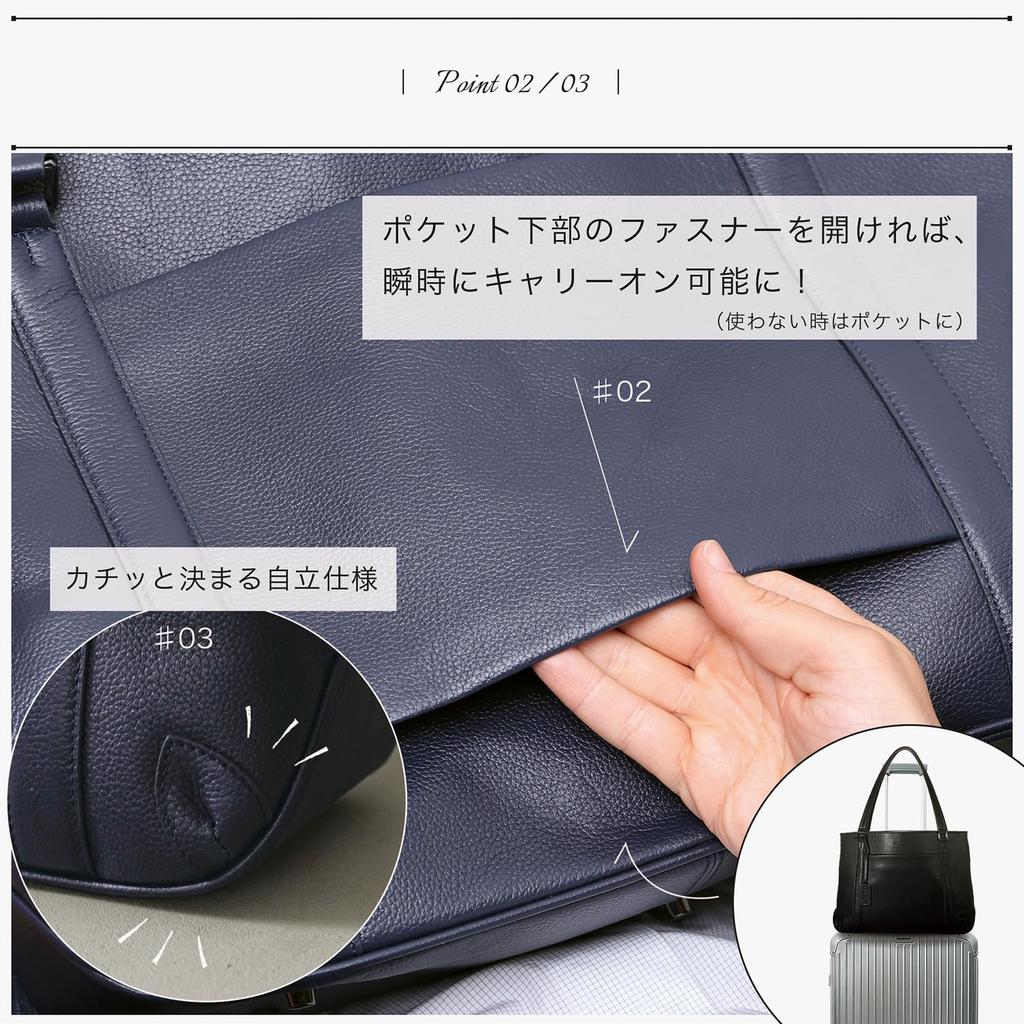 Опубликовано в журнале GetNavi Сумка-тоут из натуральной кожи Большой вместимости 12 карманов PC15 дюймов Самостоятельно стоящая Сумка для поездок на работу Бизнес-сумка Молния YKK 20 л RT1