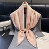 Simulation Silk Fashionable And Elegant High-End Square Scarf Silk Scarf Letter D Tencel Cotton Gold Silk Scarf Headscarf Women