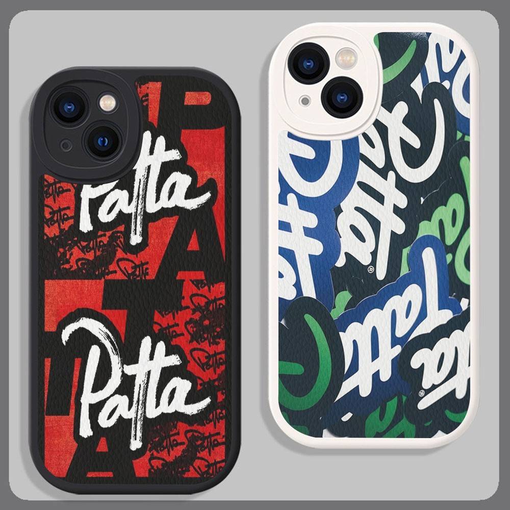 Модный Чехол для Телефона P-patta Для iPhone 16 15 14 13 12 11 Pro Max Plus Кожаный Мягкий Чехол