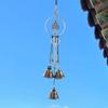 Retro Hanging Witch Bell Handmade Metal Pendant Garden Door Wind Chime Wreath  Gift