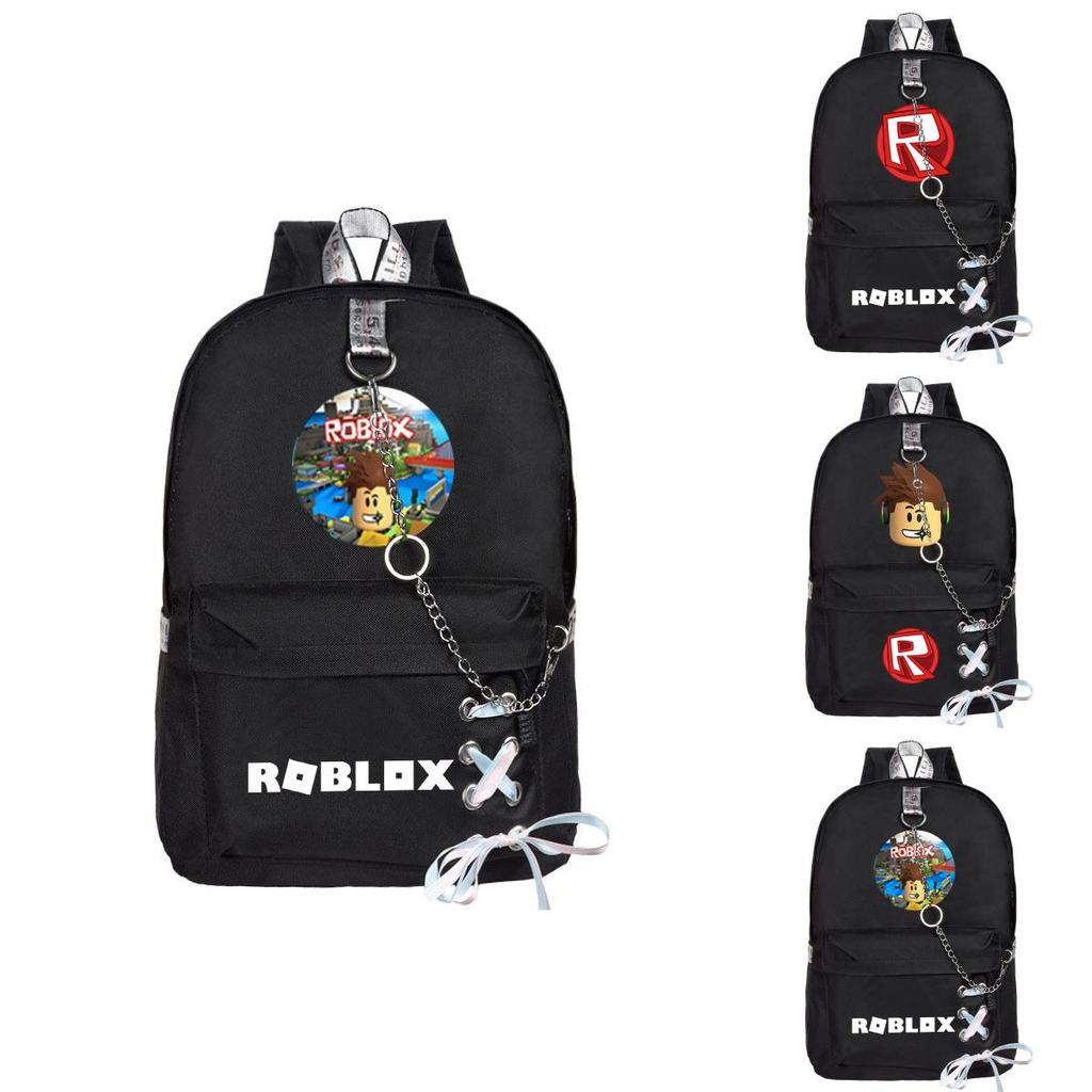 Рюкзак из ткани Оксфорд с принтом Roblox и уникальным дизайном с цепочкой для студентов