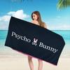 Роскошное модное пляжное полотенце из микрофибры P-Psycho Bunny, впитывающее, быстросохнущее, мягкое, для йоги, плавания, курорта, альпинизма