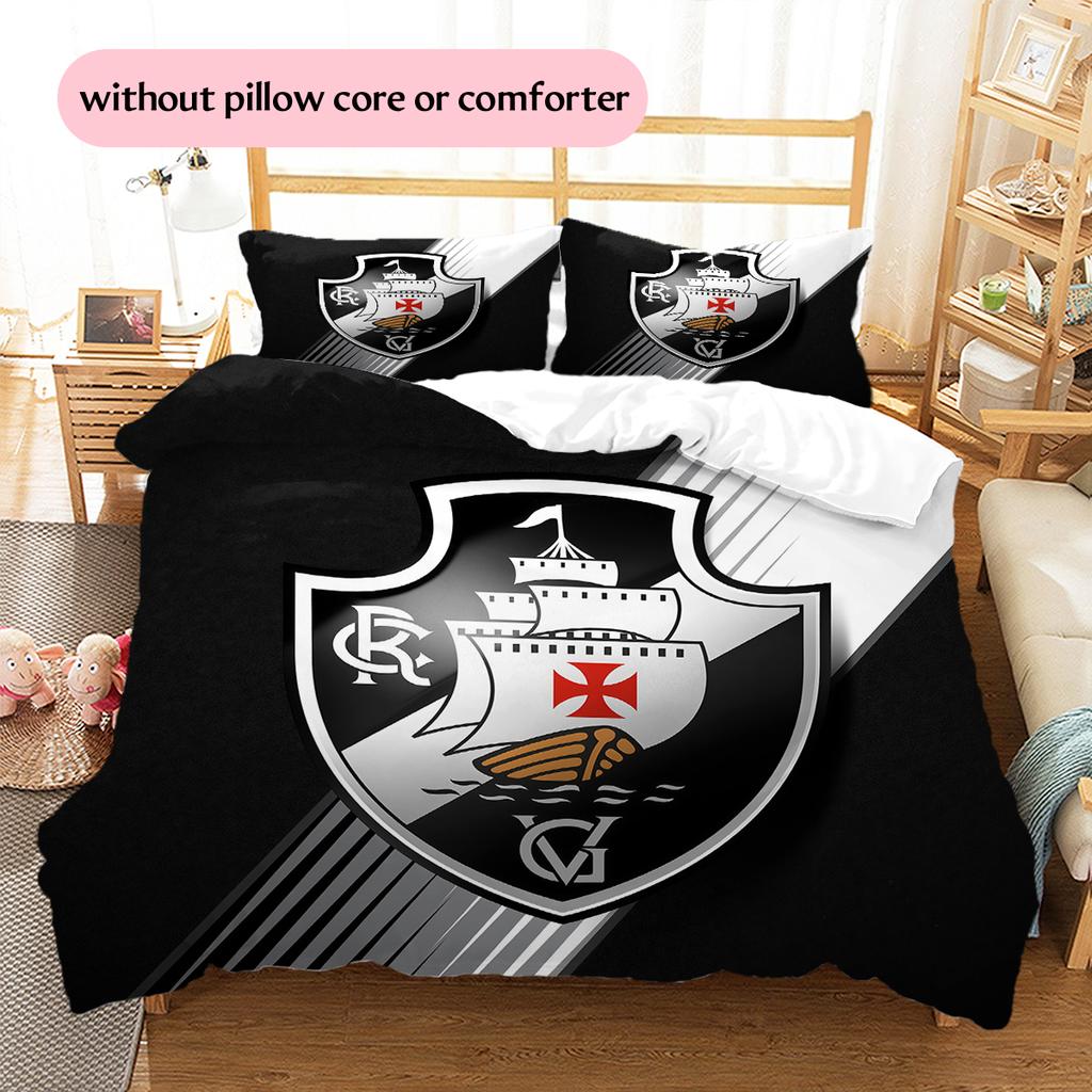 CR Vasco da Gama Pattern Bedding Home Decoration Birthday Gift (1 * duvet cover + 2 * pillowcase, without core)