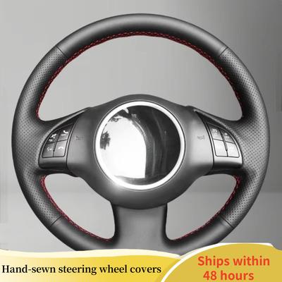 Чехол на руль автомобиля Кожаный Для Fiat 500 2007-2015 500e 2014-2018 500C 2014-2017 Салон автомобиля Стайлинг автомобиля