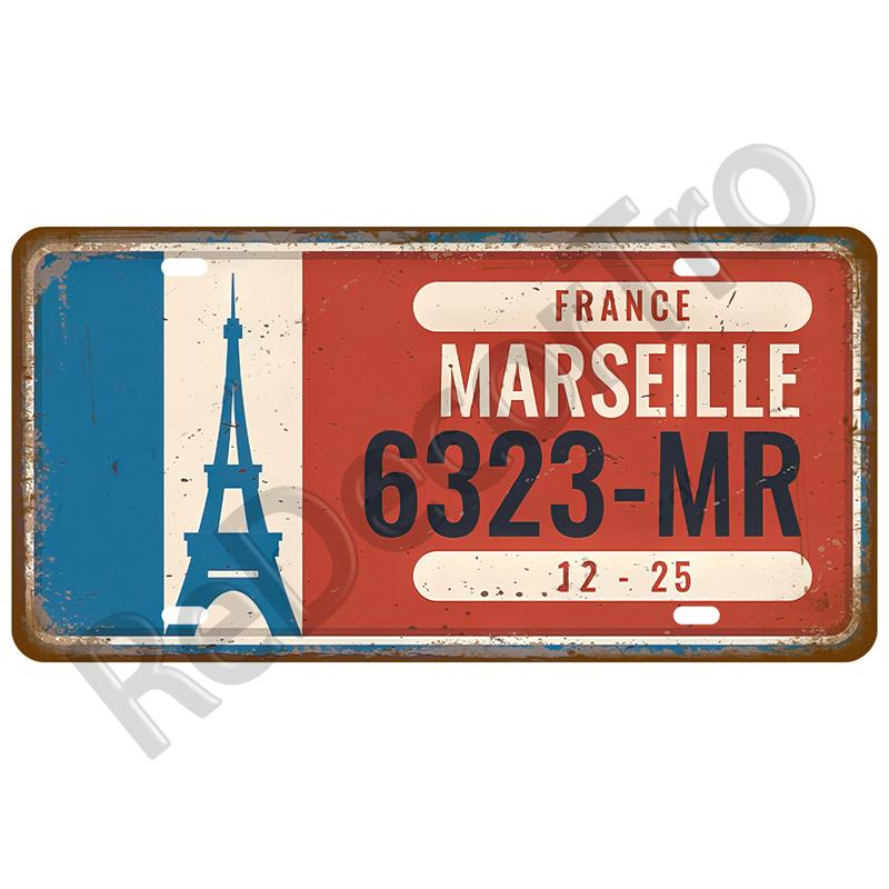 Знаменитый город TinPlate Plate Город-государство Tin Sign Plaque Достопримечательность Металлический знак Настенный декор Гараж Бар Паб Клуб Отель Кафе Кухня Дом