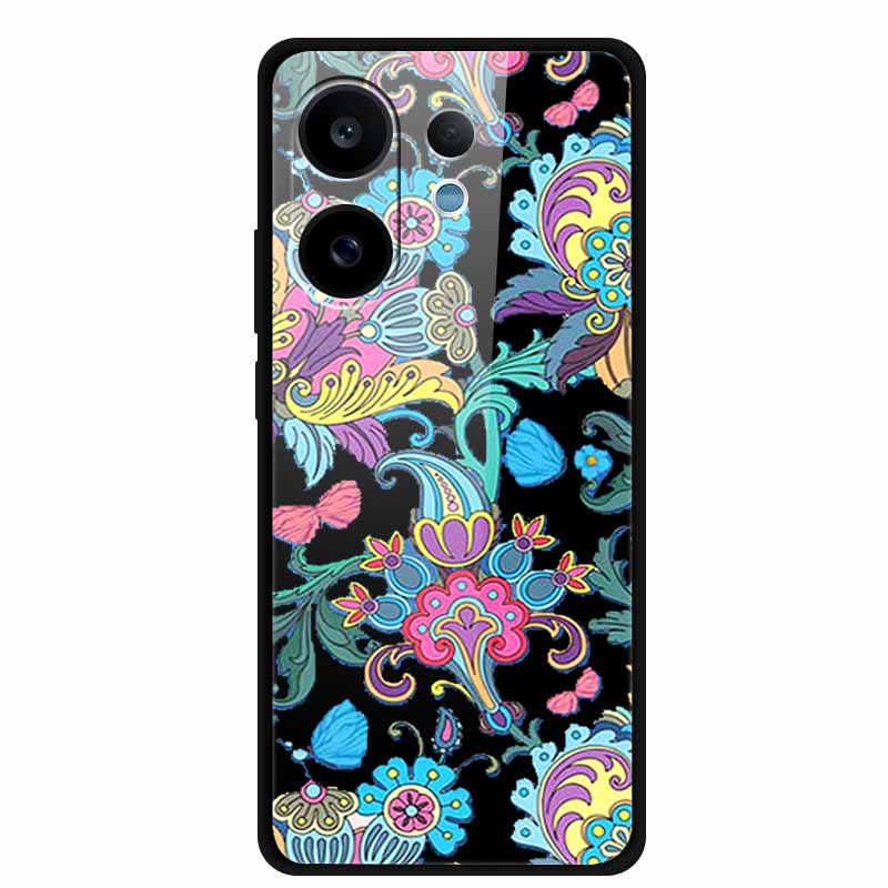 Tempered Glass Case For Vivo V60 2025 Phone Case 6.77" Cartoon Cats Hard Back Cover Soft Bumper For Vivo V60 5G Case V 60 Fundas