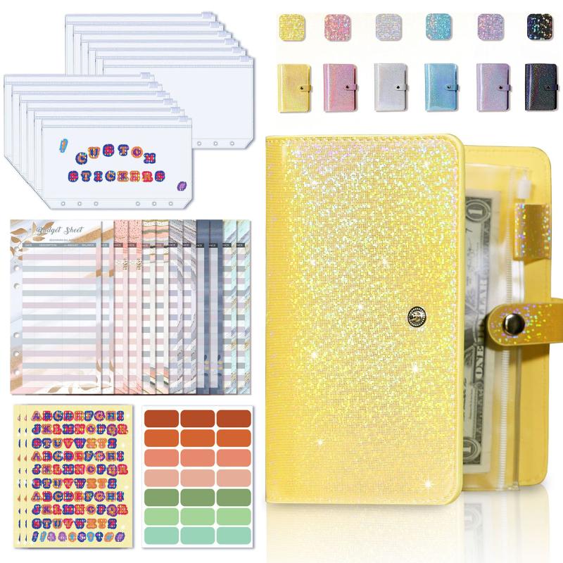 Звездное небо A6 Бюджетный переплет Планировщик бюджета Портативный легкий конверт для денег Органайзер для денег с