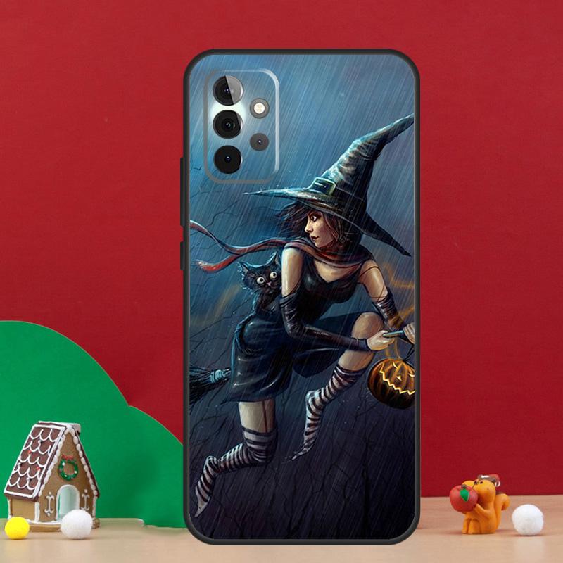 Чехол-страшилка Лунная Ведьма для Samsung Galaxy A54 A06 A16 A26 A36 A56 A53 A32 A52 A33 A13 A55 A35 A15 A14 A34 A17