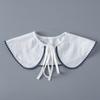 Fashion Scarf Fake Collar Shirt Women Detachable Collar Lace Neckline Women False Collar Tie White Faux Col Clothes Accessories