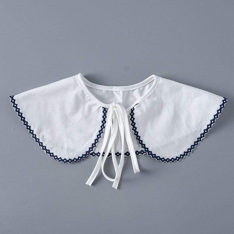 Fashion Scarf Fake Collar Shirt Women Detachable Collar Lace Neckline Women False Collar Tie White Faux Col Clothes Accessories