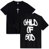 Cotton T-Shirt God Child of Jesus Faith Christian TShirt Unisex Casual Vintage Streetwear Short Sleeve Graphic Print Tees