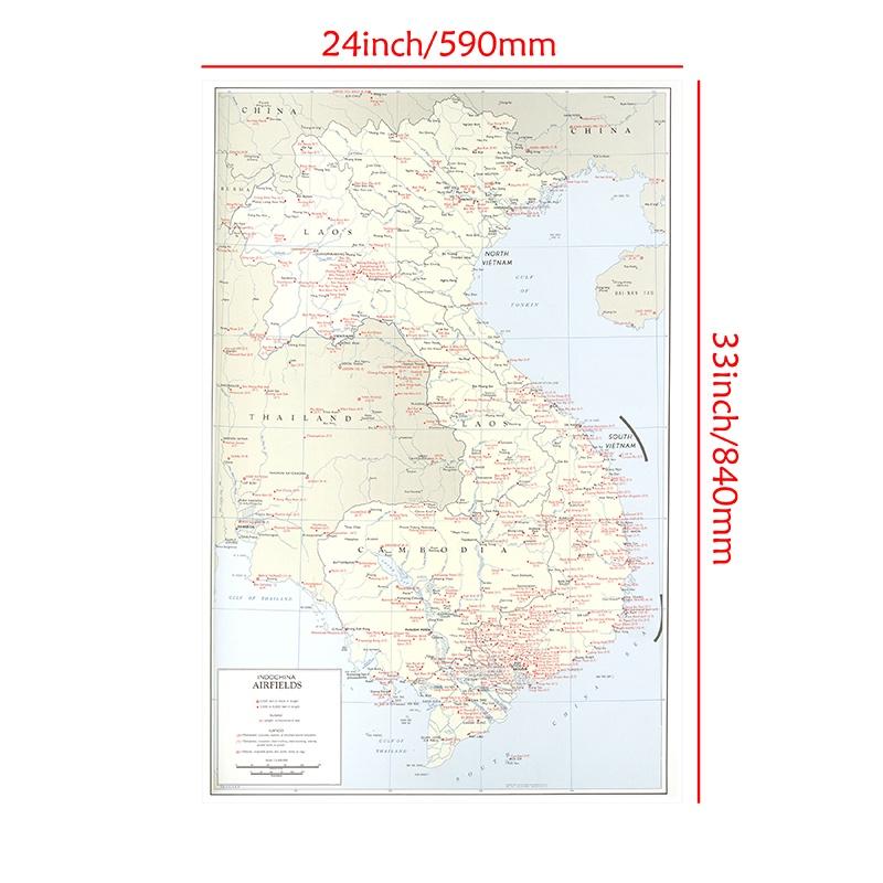 Карта Вьетнама Настенный Арт Плакат Украшение Фон Домашний Офис Школьные Принадлежности
