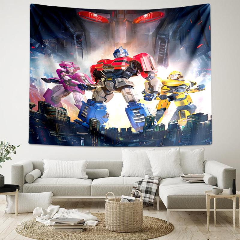 1pc Bumblebee and Optimus Prime1 Tapestry, Living Room, Bedroom, Office, Party Decor, Ideal Festive Gift