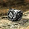 Vintage Fashion Punk Talisman Ring Nordic Man Finger Jewelry