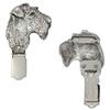 Fox Terrier Wire – Brooch with a clip, holder for a start number – Design 02 | Art-Dog
