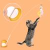 Интерактивная дразнилка для кошек Yousheng, игрушка для кошек с перьевой рыбкой, сменные насадки-дразнилки, вращающееся на 360 градусов основание в виде утки, съемная палочка-дразнилка