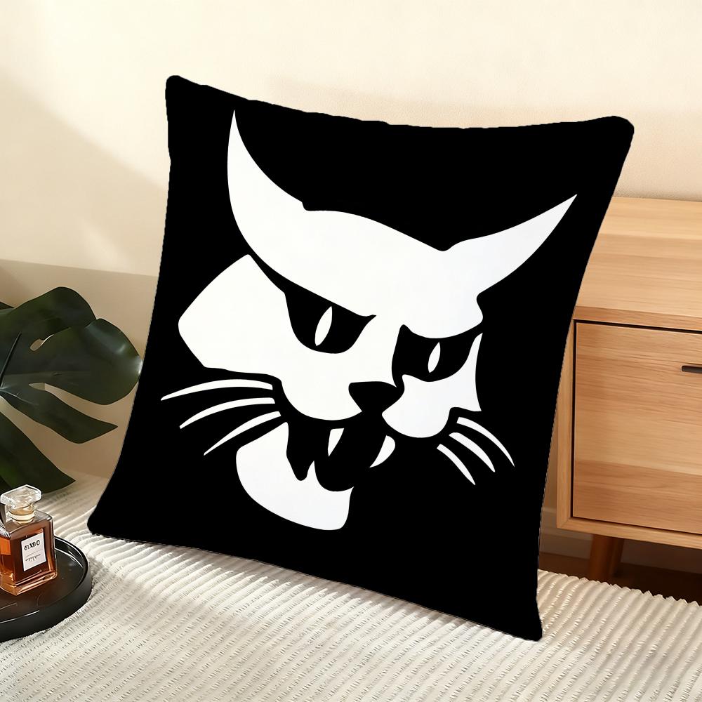 B-Bobcat Cushion Cover Soft Short Plush Pillow Cover Smooth Cozy Texture Aesthetic Cushion Case Home Decor
