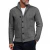 Men's Solid-Color Slim-Fit Thickened Cable-Knit New Cardigan Coat