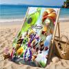 Custom Name Zombies Invasion Galactic Heroes Beach Towel Microfiber Beach Towel, Lightweight and Quick-Dry, for Summer Travel, Swimming Pool Gift