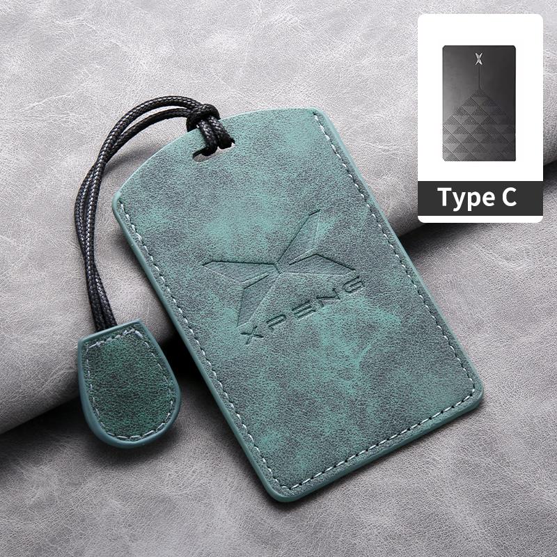 Sheepskin Leather Car NFC Card Key Case Cover Holder Protector Shell for Xiaopeng Xpeng P7 P5 Buckle G9 G3 G3i Auto Accessories