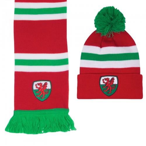 Fan Originals Unisex Adult Wales Hat And Scarf Set