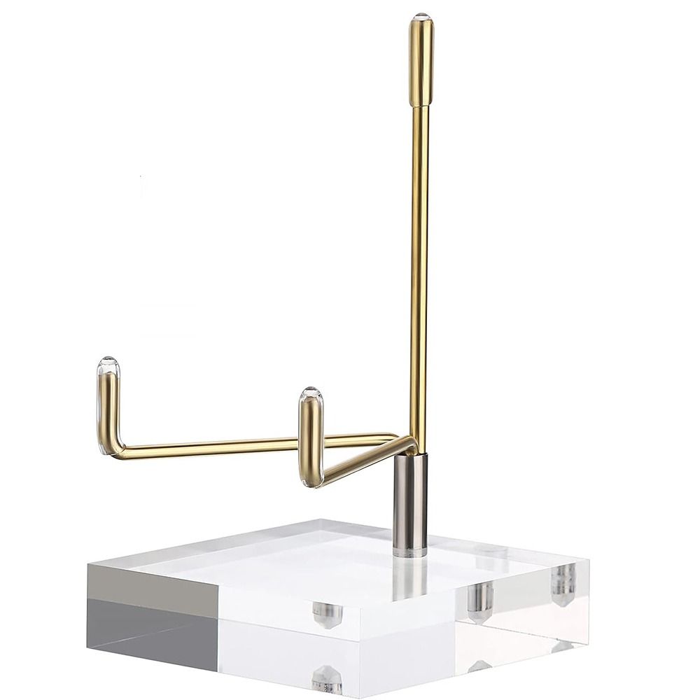 Adjustable Metal Arms Crystal Holder Soft Rubber Case Metal Mineral Rack  Museum