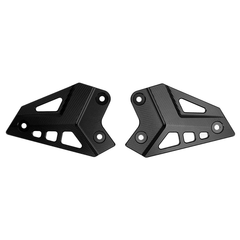 Motorcycle Foot Peg Protector Rear Plate Heel Guard Aluminum Alloy Replacement for Z900 2017‑2021Black