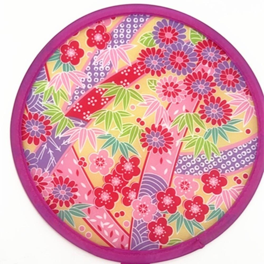 Japanese Style Folding Fan Mini Size Round Decorative Fan Summer Handheld Fan
