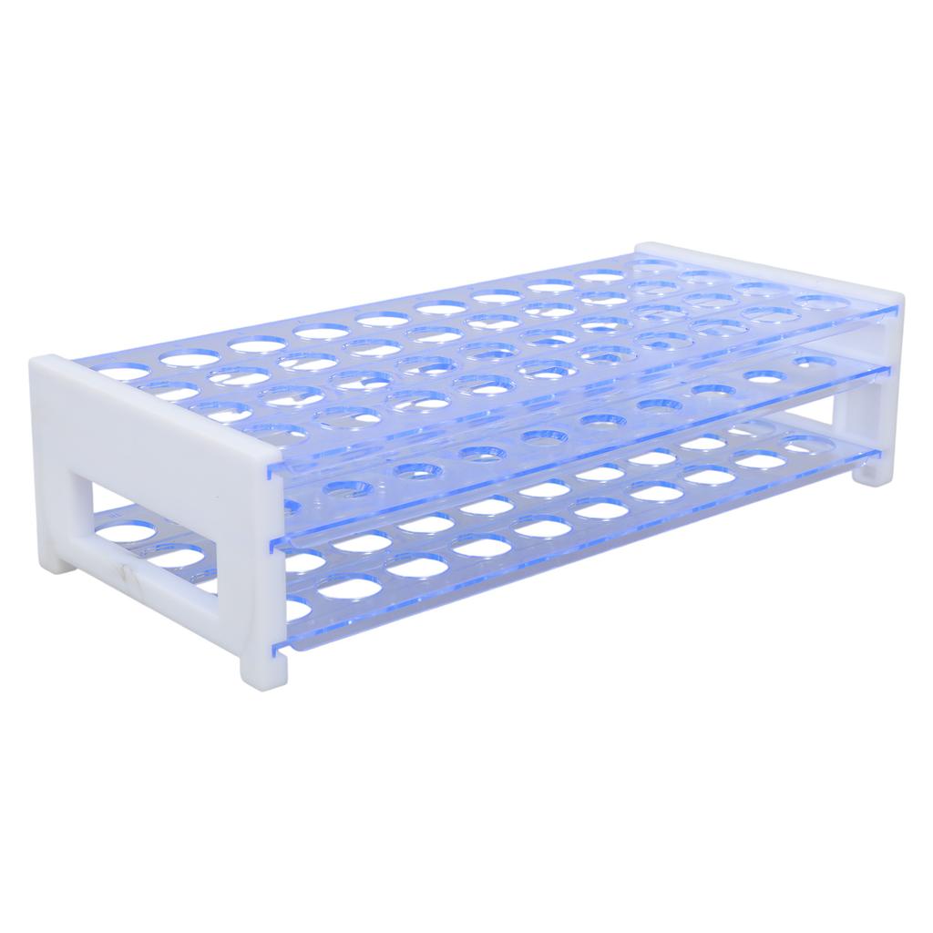 Sturdy 3 Tier Test Tube Organizers Laboratory Essentials 3 Tier Blue Test Tube Rack Durable Plastic Stand Shelves