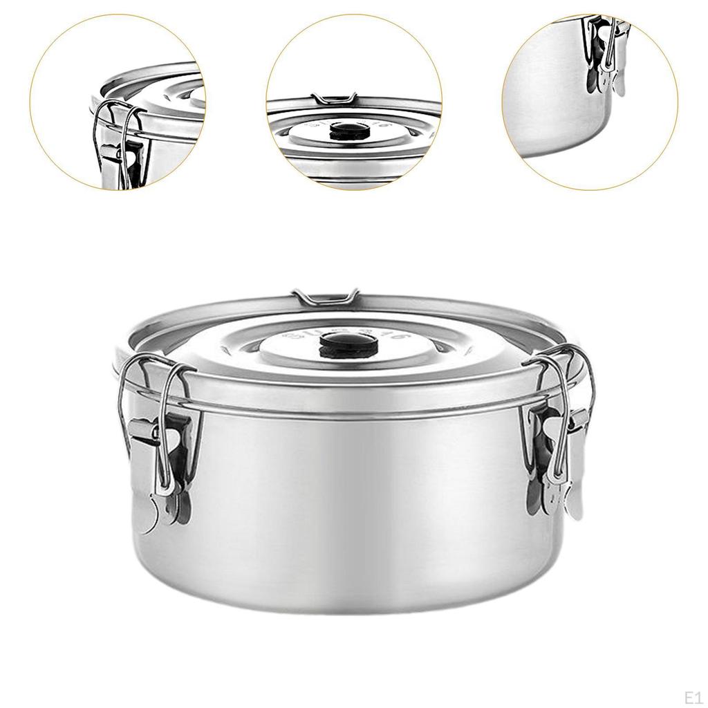 Fruit Lunch Box Food Storage Container Sturdy Space Saving Outdoor Picnic Round Bowl for Kids
