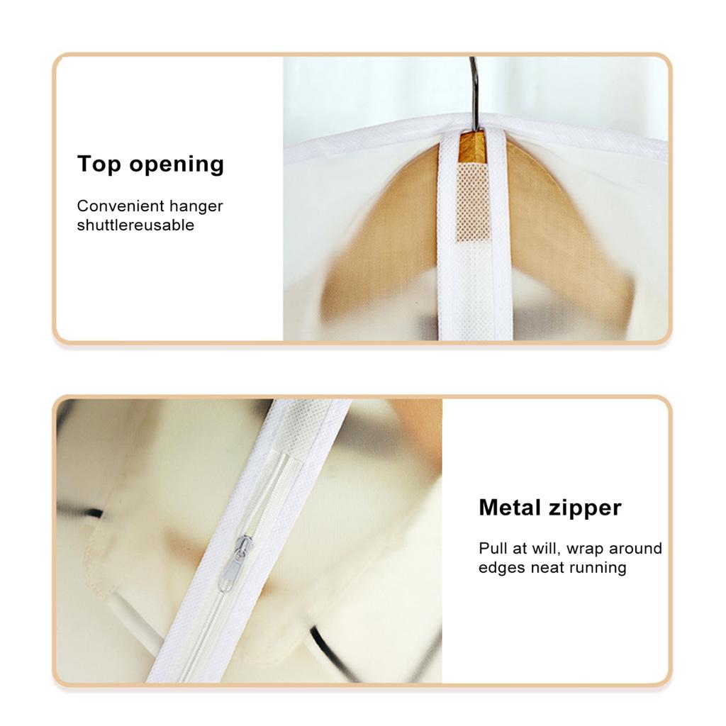 5 шт. пылезащитный мешок, прозрачный чехол для одежды, водонепроницаемый, пылезащитный, против плесени, без морщин, мешок для хранения