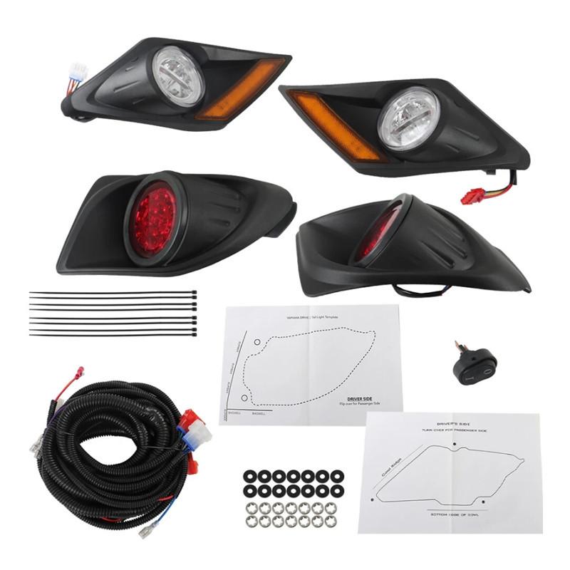 Новый комплект светодиодных фар и задних фонарей для гольф-кара Yamaha Drive2 2017-вверх