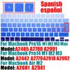 Чехол на испанскую клавиатуру для MacBook Air 13,6 15,3 дюйма A2681 A2941 A2337 M3 M2 M1 Pro14 "16" A2442 A2779 A2918 A2992 A2485 A2991