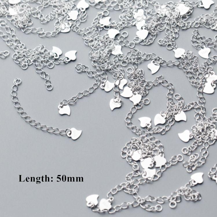 Hot Sale 925 Silver Extender Chain for Jewelry Making Bracelet 2.5mm Sterling Silver Tail Chain
