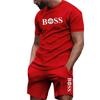 Men's Two-piece Sportswear, Short Sleeved T-shirt and Pants Set, Running and Fitness Sportswear, Summer 2025, Big Discount, 2025