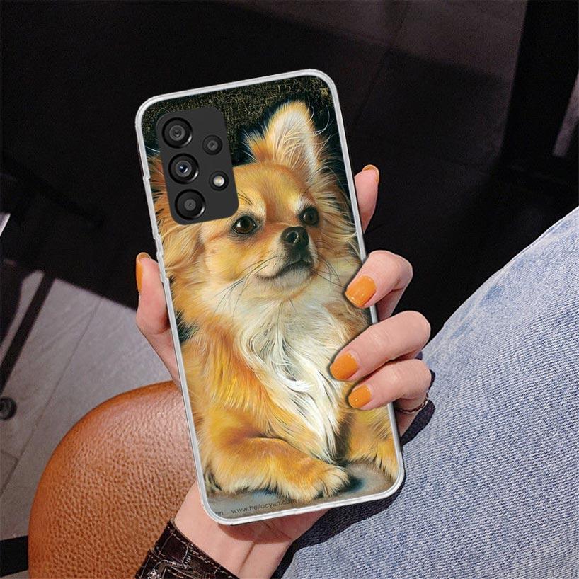 Чехол для телефона с щенком чихуахуа и той-терьерами для Samsung Galaxy A17 A37 A57 A16 A26 A36 A56 A15 A14 A13 A55 A54 A53 A35 A34 A33 A25 A2