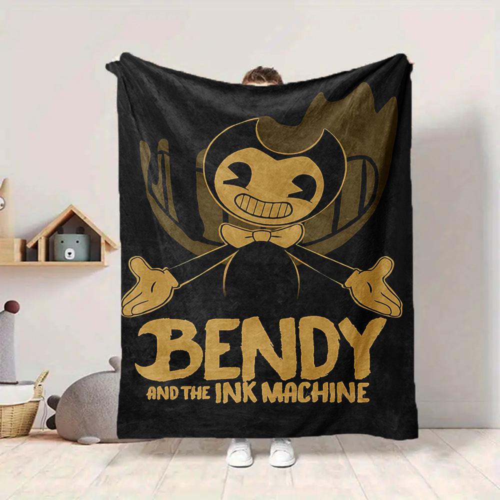 1Pc Bendy Ink Machine Blanket Soft And Comfortable Casual Warm Camping Travel Christmas Halloween Xmas Gift M929400