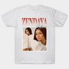 Графическая футболка Zendaya 2026 Унисекс Унисекс Круглый вырез 100% Хлопок Короткий рукав Y2k Оверсайз Модная Популярная Винтажная Футболка Подарки для Фанатов