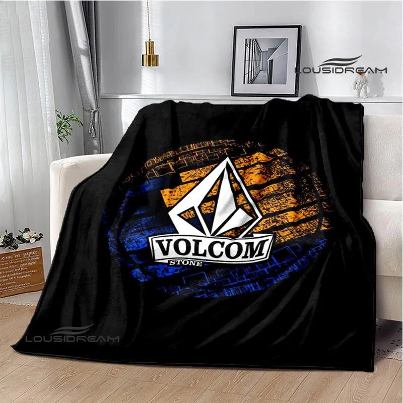 Пледы с принтом V-VOLCOM Фланец Теплый плед мягкий и удобный для дома, путешествий, кровати, пикника, подарок на день рождения