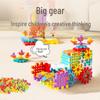 Трансграничные детские электрические DIY шестеренки строительные блоки - Образовательный набор для сборки трека с крупными деталями