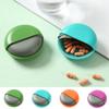 Mini Spin Pill Organizer Sealed Pill Container Creative Round Rotating Pill Box  for Travel