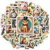 35-50 шт. Винтажные Изысканные Наклейки с Рисунками Бабочек, Цветов, Мультяшными Граффити, Водонепроницаемые Для Телефона, Гитары, Ноутбука, Чемодана, Бутылки для Воды