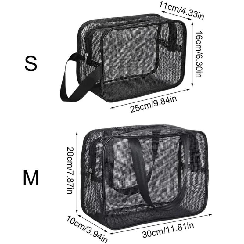 Mesh Shower Caddy Tote Bag Cosmetic Storage Bag Multifunctional Shower Bag Large Capacity Portable Toiletry Organizer